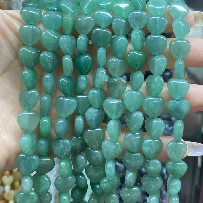 Heart Shape Aventurine Beads