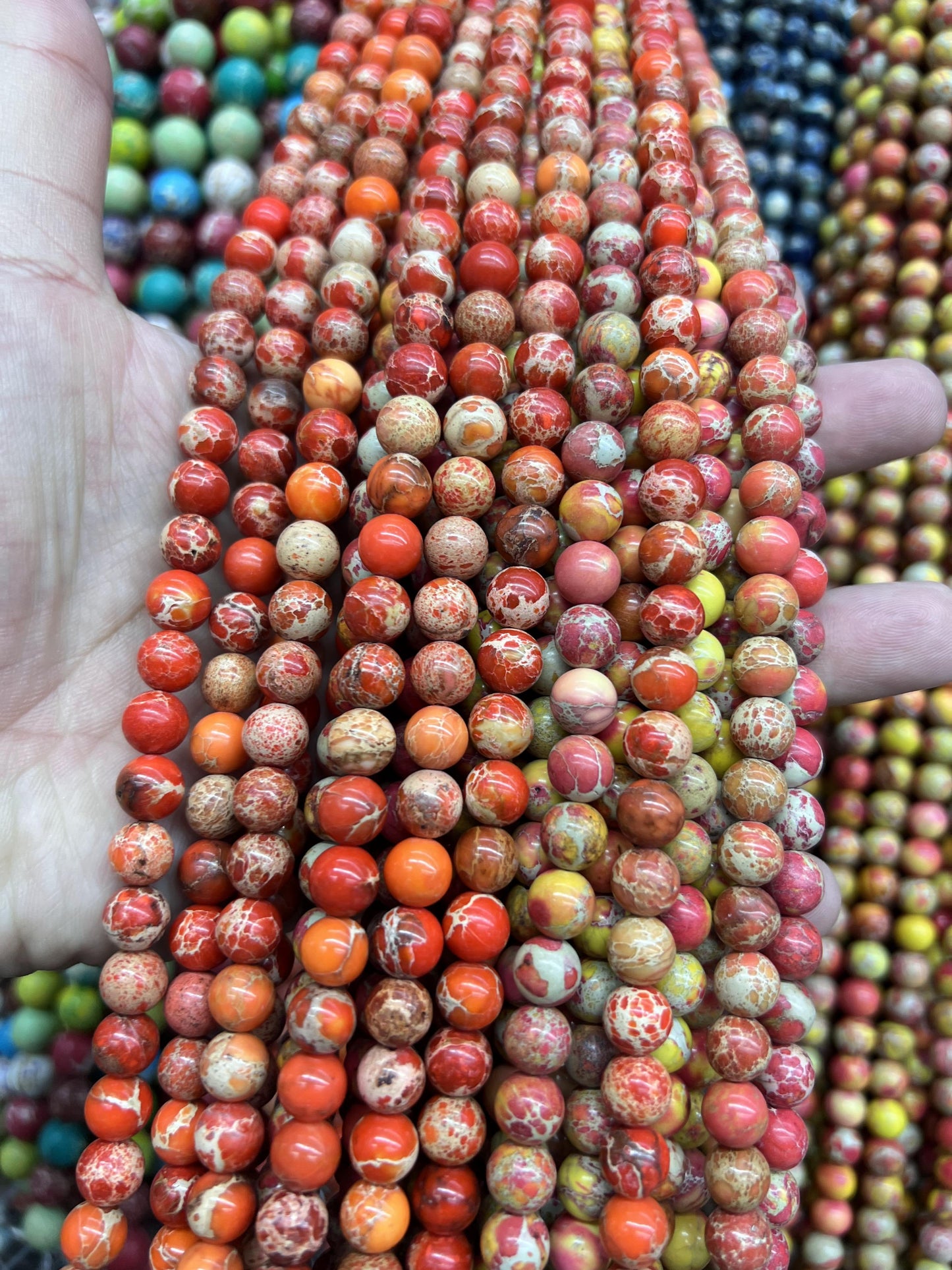 Sea Sediment Imperial Jasper Loose Beads Free Shiping