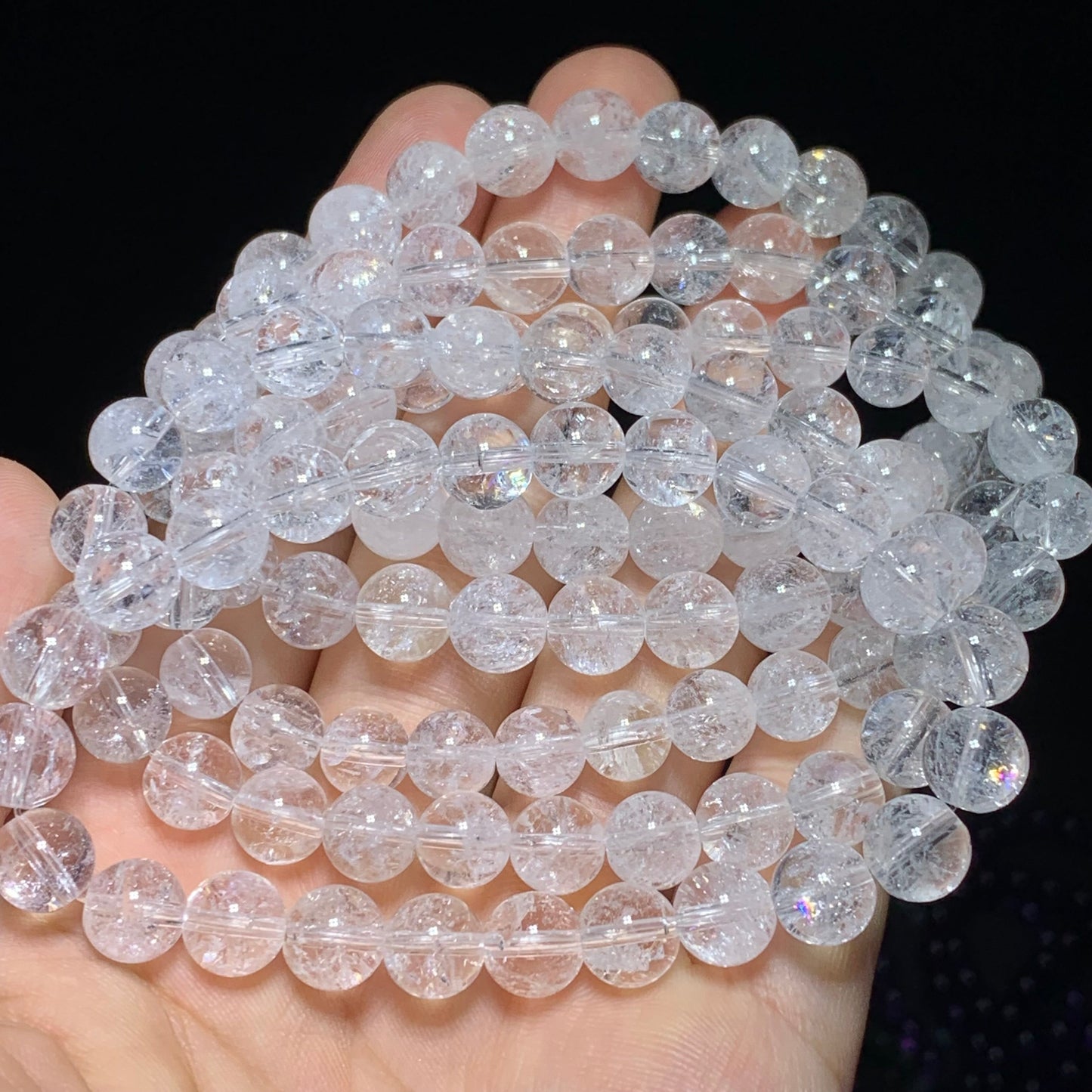 Rainbow quartz crystal bracelet