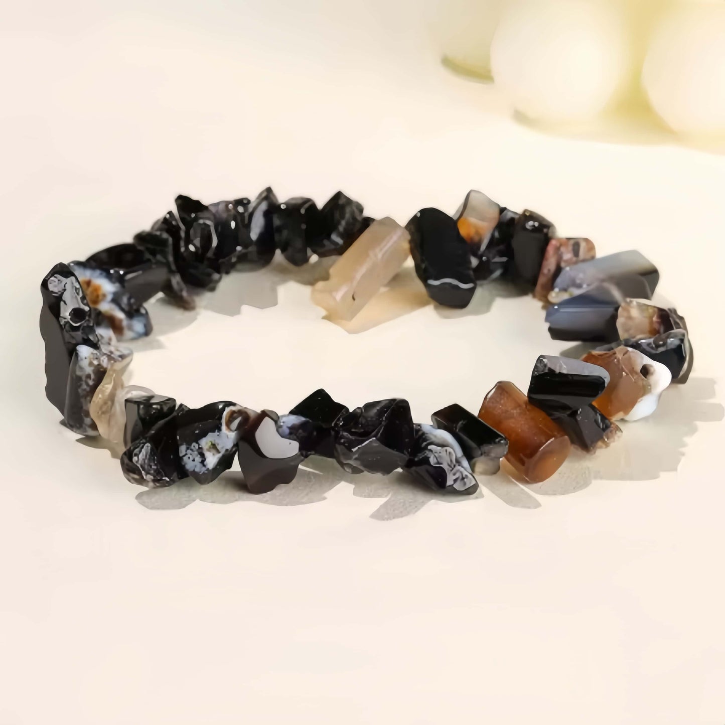 Chip Bead Stretch Bracelet 7.5inch