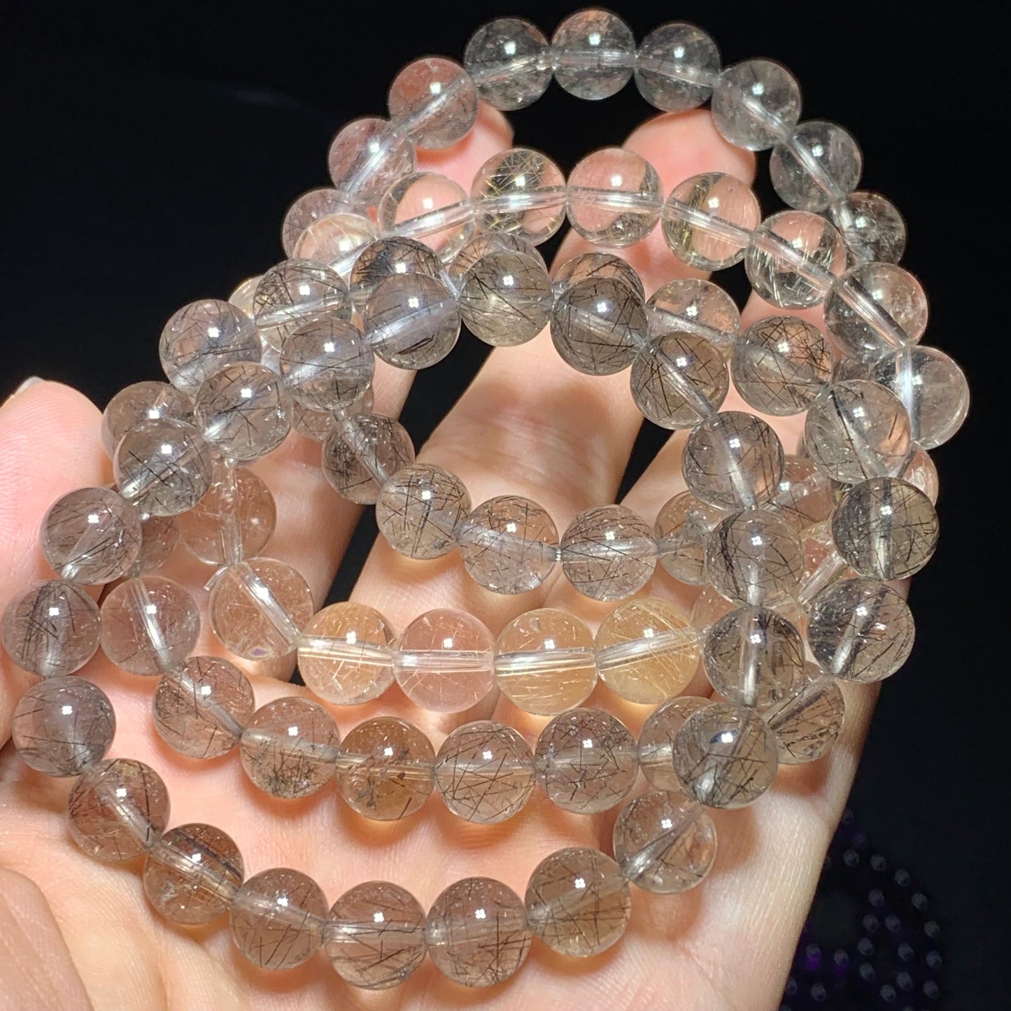 Wholesale smoky rutile bracelets
