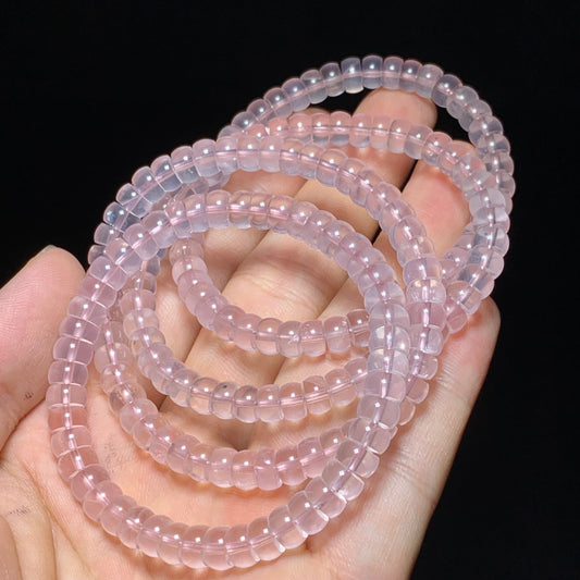 Clear quartz barrel bracelet