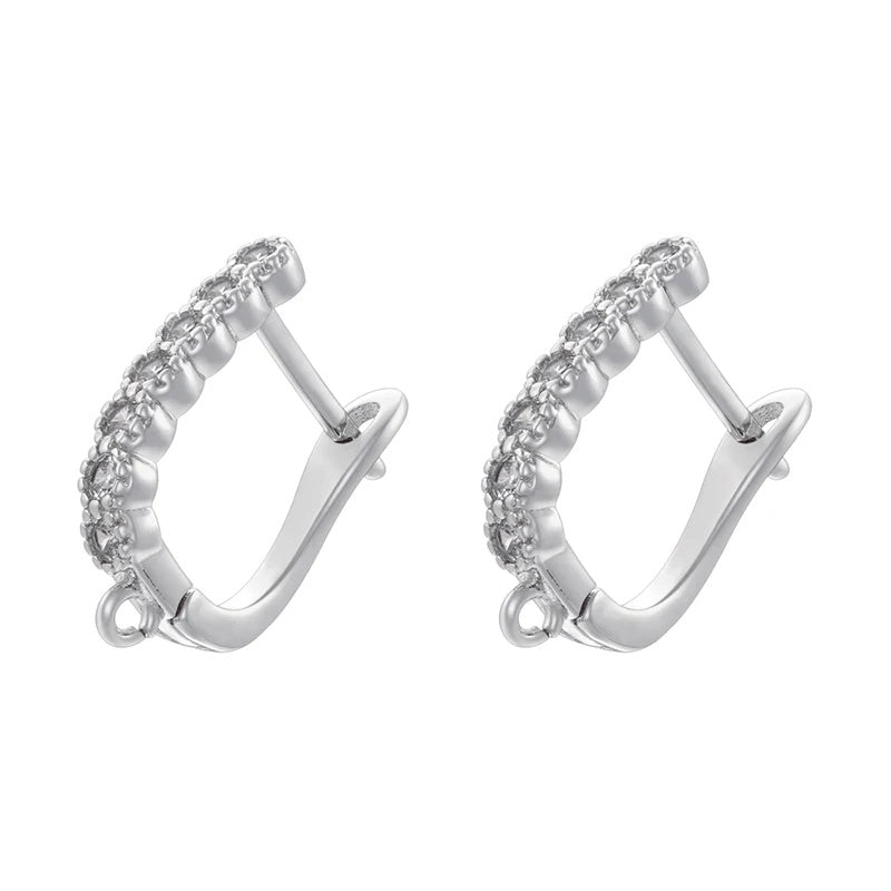 18K Golden Plated Earwire Clasp Earring Hook Accessory 1 Pair