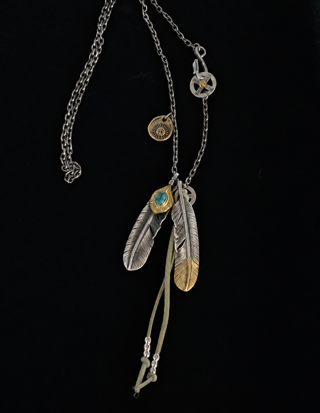 Japan Takahashi Goro John Mayer Necklace Feather Set Retro Silver
