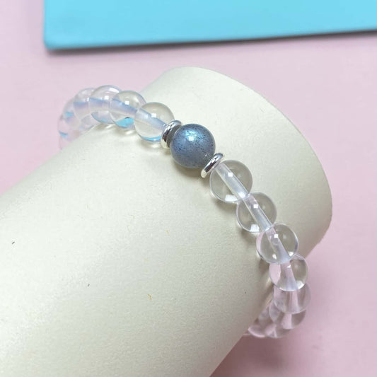 Clear Quartz to Help Lower Stress & Anxiety Level Crystal Bracelet