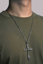 Load image into Gallery viewer, Large Antique Simple Cross 925 Silver Pendant
