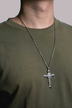 Load image into Gallery viewer, Takahashi Goro Feather Brass Cross 925 Silver Pendant