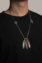 Load image into Gallery viewer, Japan Takahashi Goro Leaf Feather Necklace Set ,Retro Silver