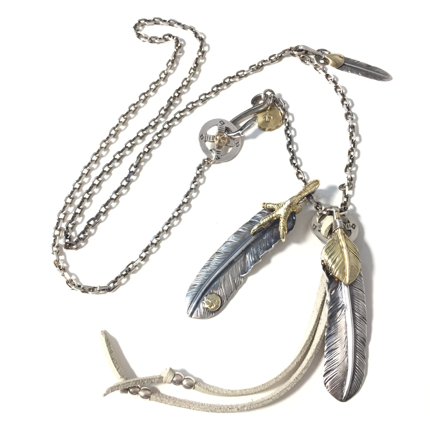 Takahashi Goro Eagle Claw Feather Necklace Set Retro