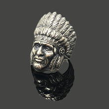 Load image into Gallery viewer, Native American Indian Head Retro 925 Sterling Silver Ring