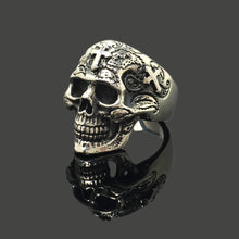 Load image into Gallery viewer, Cross Skull 925 Sterling Silver Retro Ring