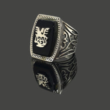 Load image into Gallery viewer, Black Onyx Eagle 925 Sterling Silver Retro Ring