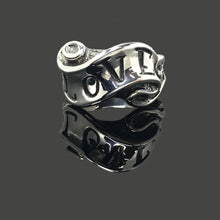 Load image into Gallery viewer, 925 Sterling Silver Fashion Jewelry Retro Hand-Carved Letters Ring