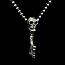 Load image into Gallery viewer, Retro Skull 925 Sterling Silver Key Pendant