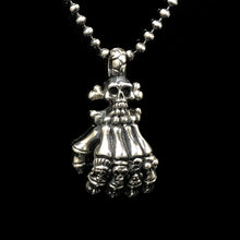 Load image into Gallery viewer, Retro 925 Sterling Silver Skull Hands Pendant