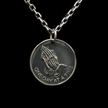 Load image into Gallery viewer, Retro 925 Sterling Silver Round Prayer Hand Pendant
