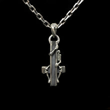 Load image into Gallery viewer, Sterling Silver Cross Skull Retro Pendant