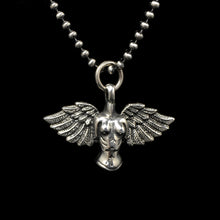 Load image into Gallery viewer, Retro Angel Wings 925 Silver Cross Pendant
