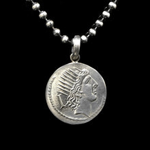 Load image into Gallery viewer, Retro 925 Sterling Silver Coin Pendant