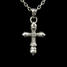 Load image into Gallery viewer, Antique Fire Pattern Cross 925 Silver Pendant