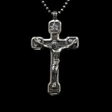 Load image into Gallery viewer, Jesus Large Cross 925 Silver Pendant