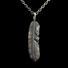 Load image into Gallery viewer, Left Feather Simple Leaf Retro 925 Silver Goro Takahashi Pendant