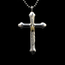 Load image into Gallery viewer, Japan Takahashi Goro Feather Cross 925 Silver Pendant