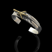 Load image into Gallery viewer, Takahashi Goro Feather Retro Sterling Silver Bangle