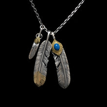 Load image into Gallery viewer, Japan Takahashi Goro Retro John Mayer Necklace Feather Necklace Set 925 Silver