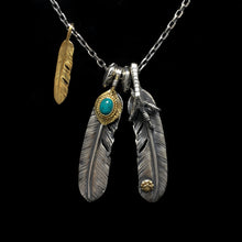 Load image into Gallery viewer, Retro Silver Eagle Claw Feather Necklace Set Takahashi Goro
