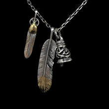 Load image into Gallery viewer, Retro 925 Sterling Silver Goro Feather Necklace Set