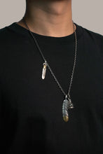 Load image into Gallery viewer, Retro 925 Sterling Silver Goro Feather Necklace Set