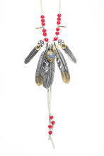 Load image into Gallery viewer, Necklace with Turquoise and Silver Feather Setup