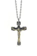 Load image into Gallery viewer, Jesus Cross Brass 925 Silver Pendant