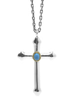 Load image into Gallery viewer, Japan Takahashi Goro Turquoise Cross 925 Silver Pendant