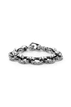 Load image into Gallery viewer, Vintage Sterling Silver Round Chain Link Bracelet