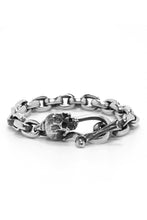 Load image into Gallery viewer, Retro S925 Sterling Silver Skull Bracelet