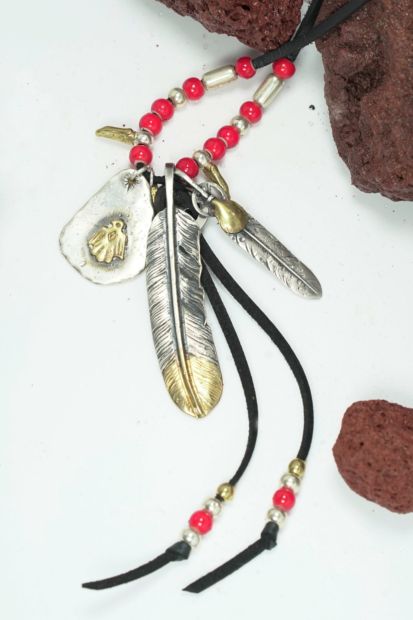 Takahashi Goro S925 Sterling Silver Feather Pendant