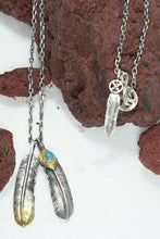 Load image into Gallery viewer, Japan Takahashi Goro Retro Feather Necklace Set 925 Silver