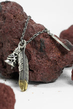 Load image into Gallery viewer, Retro 925 Sterling Silver Goro Feather Necklace Set