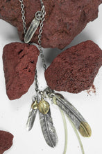 Load image into Gallery viewer, 925 Sterling Silver Takahashi Goro Retro Feather Necklace Set