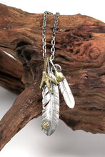 Load image into Gallery viewer, Handcrafted Solid Sterling Silver Eagle Claw Feather Pendant Necklace
