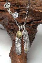 Load image into Gallery viewer, Japan Takahashi Goro Retro 925 Sterling Silver Feather Necklace Set