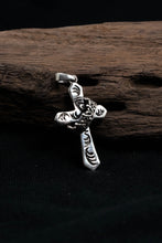 Load image into Gallery viewer, Antique Crown Pattern Cross 925 Silver Pendant