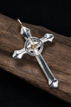 Load image into Gallery viewer, Takahashi Goro Round Brass Cross 925 Silver Pendant