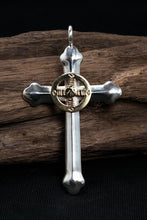 Load image into Gallery viewer, Cross Brass Small Eagle Wheel Goro 925 Silver Pendant