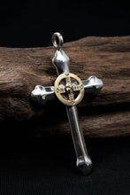 Load image into Gallery viewer, Cross Brass Small Eagle Wheel Goro 925 Silver Pendant