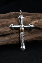 Load image into Gallery viewer, Japan Takahashi Goro Feather Cross 925 Silver Pendant