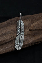 Load image into Gallery viewer, Left Feather Retro 925 Silver Goro Takahashi Pendant with Blue Turquoise