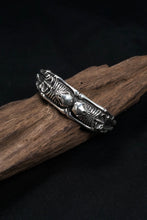 Load image into Gallery viewer, Retro Silver Double Skull Open Bracelet